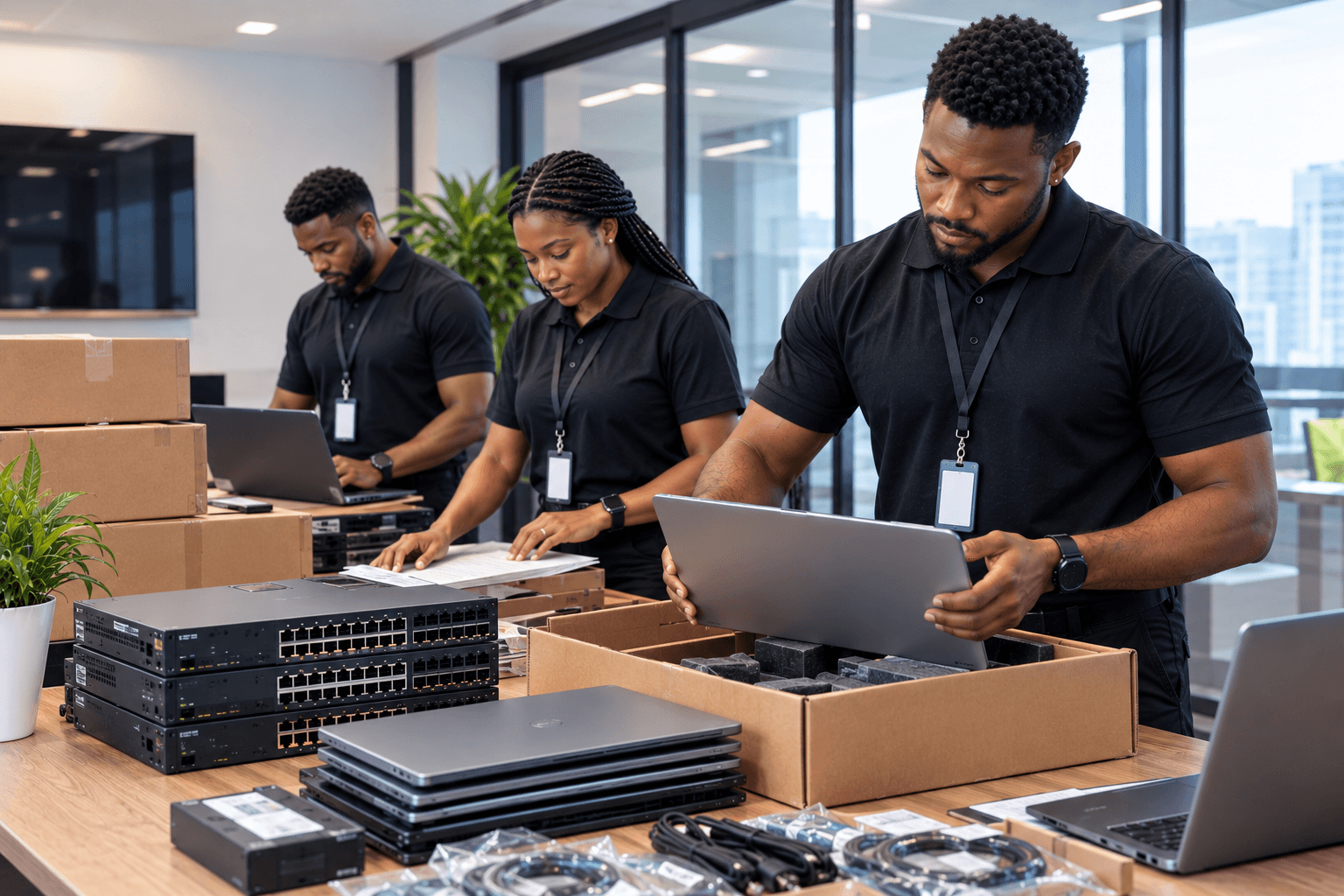 Hardware logistics and equipment inspection